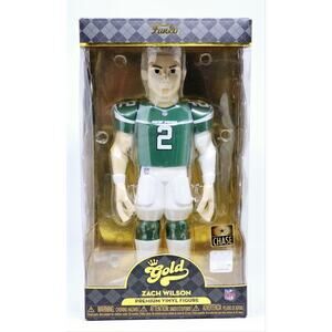 Zac Wilson Funko Gold #2 New York Jets Green Series NFL Premium Vinyl Figure 12"
